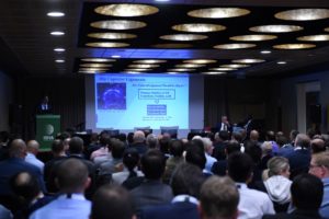 Delegates watch an expert session at the 2019 Annual Scientific Meeting of ISHA - The Hip Preservation Society in Madrid, Spain