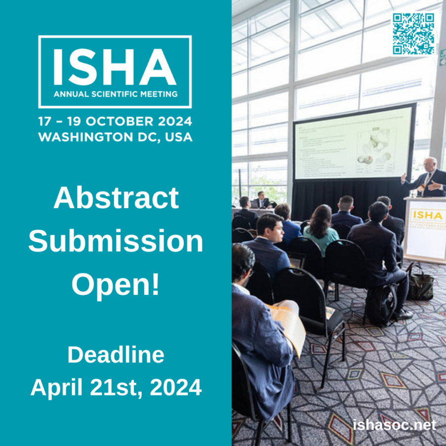 Abstract submission is open for the 2024 Annual Scientific Meeting of ISHA - The Hip Preservation Society in Washington DC, USA