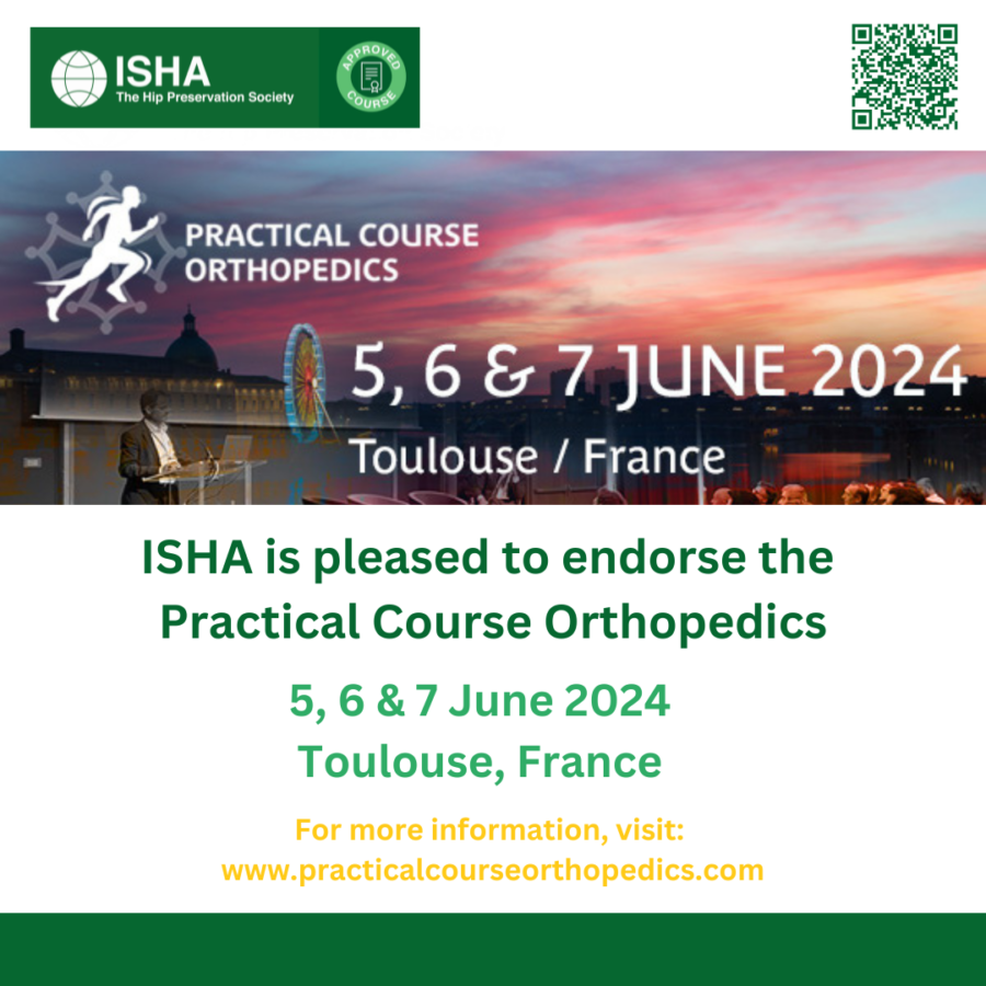 ISHA - The Hip Preservation Society endorses the Practical Course Orthopedics