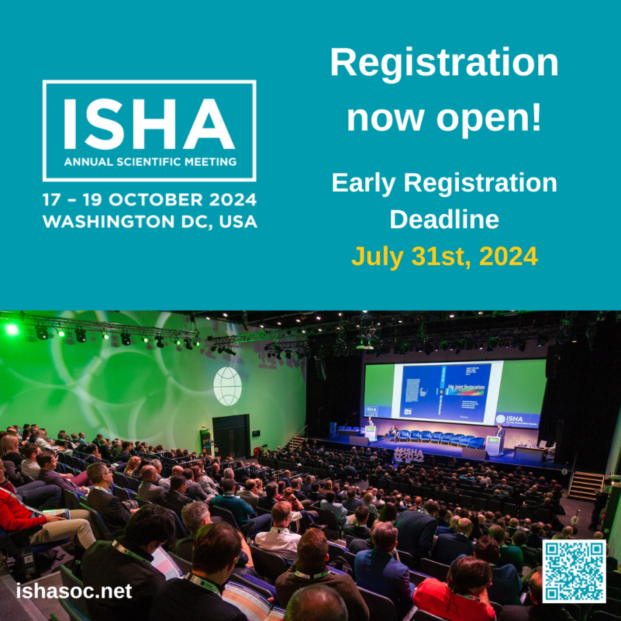 Registration is now open for the 2024 Annual Scientific Meeting of ISHA - The Hip Preservation Society