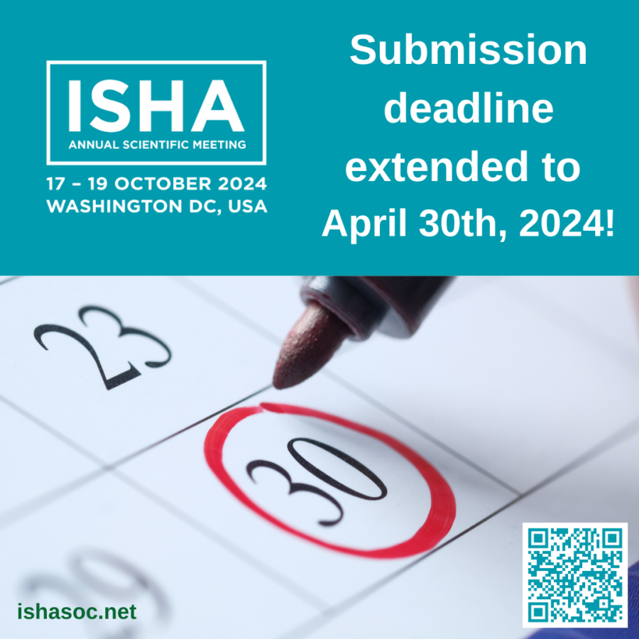 The abstract submission deadline has been extended for the 2024 Annual Scientific Meeting of ISHA - The Hip Preservation Society